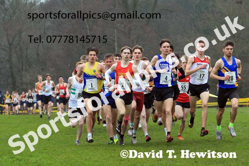 Junior Mens 2023 Northern Cross Country Champs., Witton Park, Blackburn. Photo: David T. Hewitson/Sports for All Pics